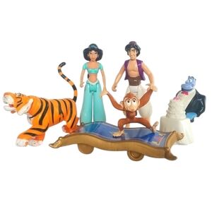 Vintage Disney Aladdin PVC Figures - Set of 6 Classic Collectibles
